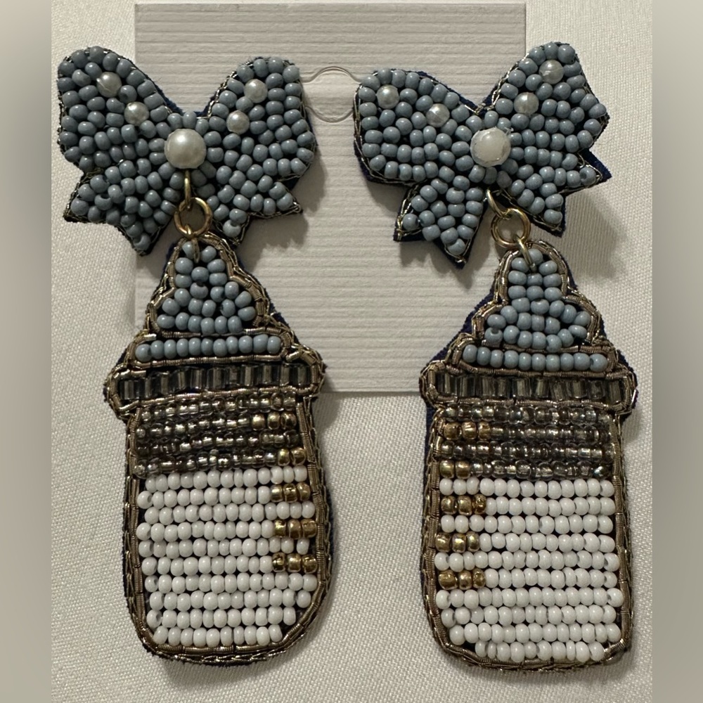 Baby shower 💙 earrings